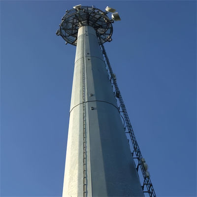 Оборудование Оцинкованные конические трубчатые ячейки GSM Антенна Телекоммуникации Коммуникации Стальная монопольная башня