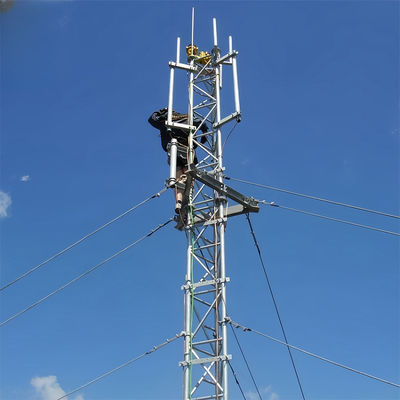 Самоподдерживающийся 3 ноги Guy GSM Антенна Радио Guyed Wire Tower Решетка Стальная трубчатая