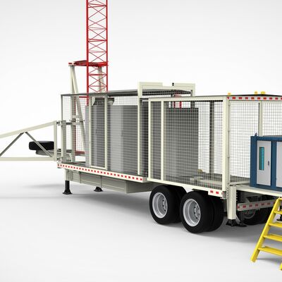 30M Телескопическая башня Оцинкованный стальной грузовик Монтируемая коммуникационная антенна 40M/S Сопротивление ветру ISO сертифицированный