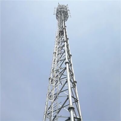 3-х опорная трубчатая антикоррозийная башня связи из нержавеющей стали 304 для зоны химического завода