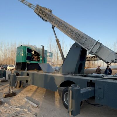 12 - 25 м портативная телескопическая стальная мачта для мобильной базовой станции и временного наблюдения за событиями с электрической системой подъема и базой быстрого развертывания