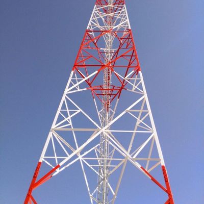 Горячая оцинкованная самоподдерживающаяся радио башня 5 км Wifi GSM телефон спутниковый микроволновая радио башня