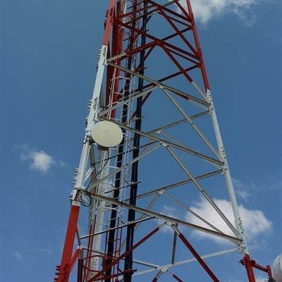 Высокое разрешение Треугольное радио Телеком 3 ноги Трубчатая стальная башня 40M/S