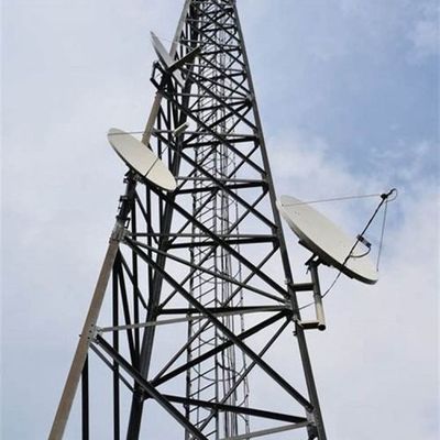 Горячая оцинкованная самоподдерживающаяся радио башня 5 км Wifi GSM телефон спутниковый микроволновая радио башня