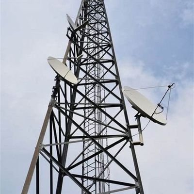 30 40 50 метров Радио 3 ноги Угловая стальная башня 5G сеть оцинкованная микроволновая коммуникационная башня