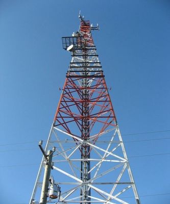 30 40 50 метров Радио 3 ноги Угловая стальная башня 5G сеть оцинкованная микроволновая коммуникационная башня
