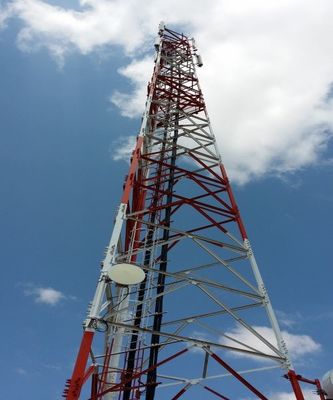 30 40 50 метров Радио 3 ноги Угловая стальная башня 5G сеть оцинкованная микроволновая коммуникационная башня