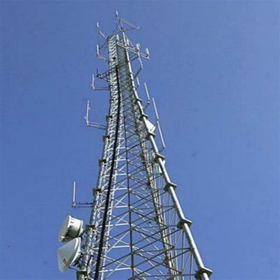 10 - 60M Оцинкованная трубчатая стальная башня Wifi Signal Bts Телевизоры 3 ноги Трубчатая стальная башня