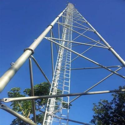 30м трубки Wifi 3 ноги трубчатая стальная башня решетка бесшовный мачта микроволновая связь антенна башня