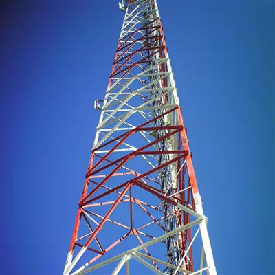 28-50M Антенна 3 ноги Оцинкованная стальная решетка Башня Телекоммуникационная труба Угловая мобильная коммуникационная башня