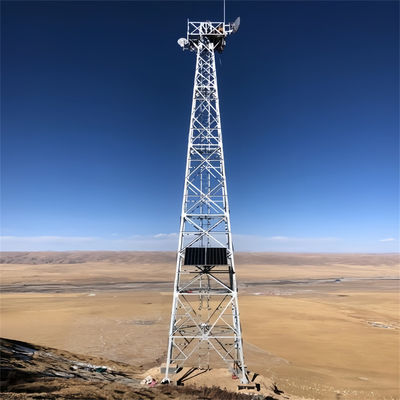 Самостоятельная решетчатая стальная микроволновая радио Wifi Телекоммуникации 4 ноги Угловая башня с ячейкой и решетчатая мачта Продажа