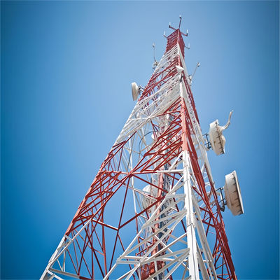 Самостоятельная решетчатая стальная микроволновая радио Wifi Телекоммуникации 4 ноги Угловая башня с ячейкой и решетчатая мачта Продажа