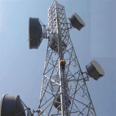 72м 4 Leg Steel Lattice Angular Mobile Telecom Tower ASTM A36 A572 Gr50 Стены из стальной решетки угловая вышка мобильных телекоммуникаций