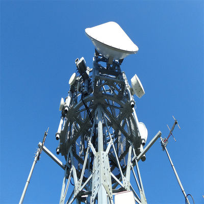 Базовая станция GSM Vhf Uhf Радиокоммуникационная антенна 3 ноги Трубчатая стальная башня