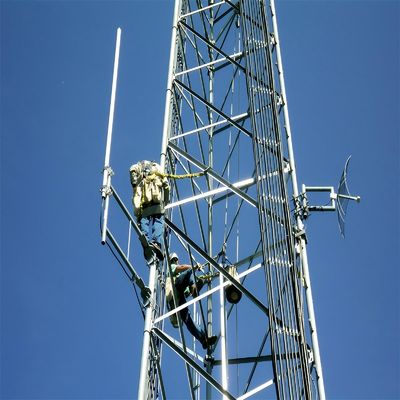 Базовая станция GSM Vhf Uhf Радиокоммуникационная антенна 3 ноги Трубчатая стальная башня