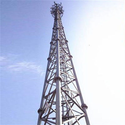 Телекоммуникационная антенна GSM Wifi сеть самоподдерживающаяся сотовая башня 3 ноги трубчатая сотовая микроволновая коммуникационная башня