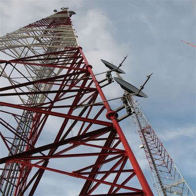 Телекоммуникационная антенна GSM Wifi сеть самоподдерживающаяся сотовая башня 3 ноги трубчатая сотовая микроволновая коммуникационная башня
