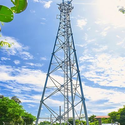 Стальная решетка 5G Wifi Телекоммуникации Тюбулярная антенна Башня 3 ноги