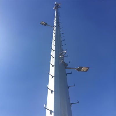 20 метров 25 метров 30 метров Антенна Телеком Стальная монопольная башня Q345B / A572 Материал