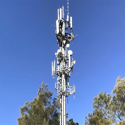 ISO 1461 Прочный оцинкованный ремешок Радиозащищенная дуговая сварка Монопольный антенна башня