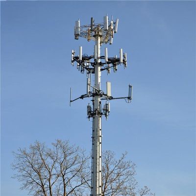 Горячая оцинкованная телекоммуникационная мачта башни монопол 30 метров Q345B/A572 материал