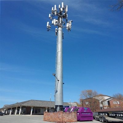 4G 5G Сигнальная ячейка Полюс Монопольная башня Оцинкованная GSM Антенна
