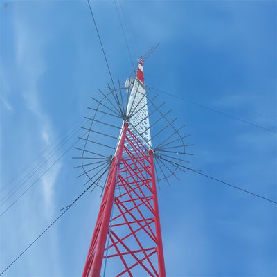 20 метров горячее погружение оцинкованный трубчатый стальной протянутой проволокой башня 5G радио антенна телекоммуникационный мачта
