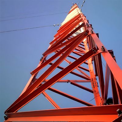Трубчатая стальная микроволновая коммуникационная башня 20- 80M 3 ноги