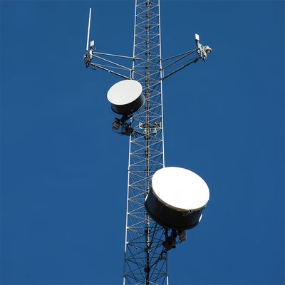 Сеть 3 ног Радио 5G Антенна Стержная башня Треугольная оцинкованная сталь