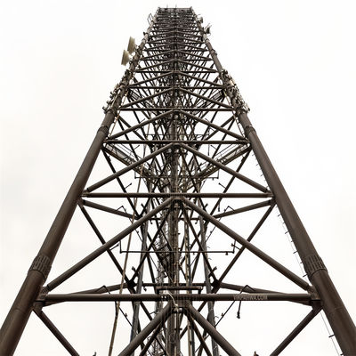 Сеть 3 ног Радио 5G Антенна Стержная башня Треугольная оцинкованная сталь