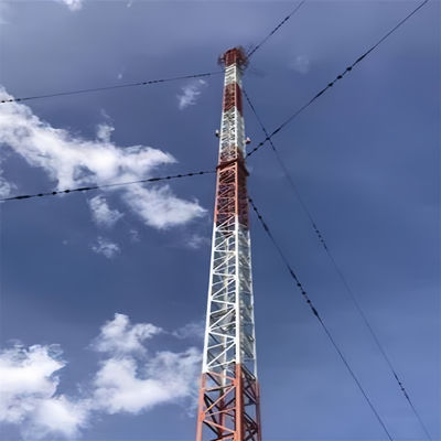 Трубчатая стальная телекоммуникационная проволочная башня для 5G 4G 3G мачта оцинкованная