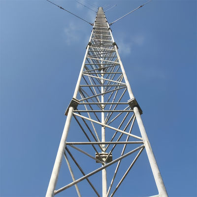 Трубчатая стальная телекоммуникационная проволочная башня для 5G 4G 3G мачта оцинкованная