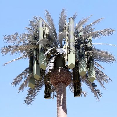 Микроволновая мобильная телекоммуникационная монополия поддельная пальмовая клеточная башня камуфлированная дата коммуникационная башня