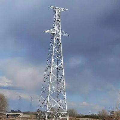 110 Kv Башня оцинкованная фланцевая большая линия электропередач Башни однотрубной линии электропередач Монопольная башня