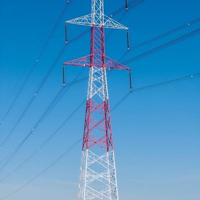 110 Kv Башня оцинкованная фланцевая большая линия электропередач Башни однотрубной линии электропередач Монопольная башня