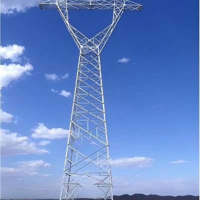 110 Kv Башня оцинкованная фланцевая большая линия электропередач Башни однотрубной линии электропередач Монопольная башня