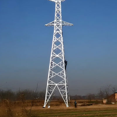 110 Kv Башня оцинкованная фланцевая большая линия электропередач Башни однотрубной линии электропередач Монопольная башня