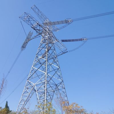 Погруженная оцинкованная стальная электрическая электропередающая башня стальная решетка