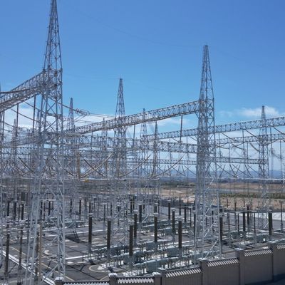 Погруженная оцинкованная стальная электрическая электропередающая башня стальная решетка