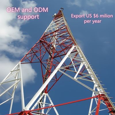 3 ноги Угловая стальная башня Коммуникационная башня Q355 Стальная 28м Мобильная сеть Ветростойкие прибрежные регионы