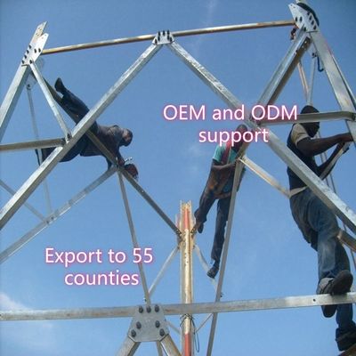 3 ноги Угловая стальная башня Коммуникационная башня Q355 Стальная 28м Мобильная сеть Ветростойкие прибрежные регионы