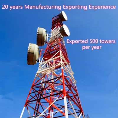 80-метровая решетчатая 4-ногая самонесущая стальная телекоммуникационная башня для телекоммуникаций
