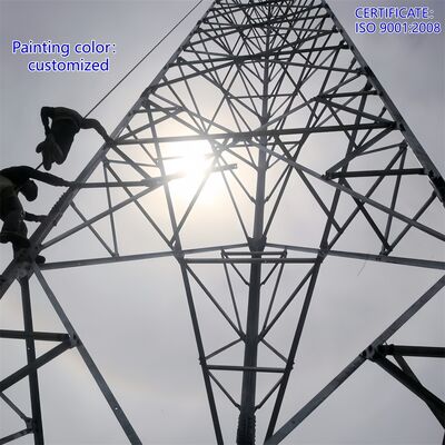 Трехногая угловая стальная башня, башня связи, горячее цинкование, 40 м, трансляционный сигнал, коррозионностойкая, промышленные парки