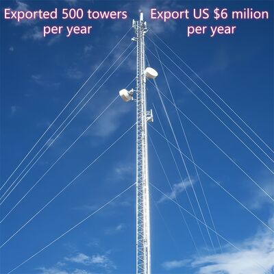 Трубчатая стальная микроволновая коммуникационная башня 20- 80M 3 ноги