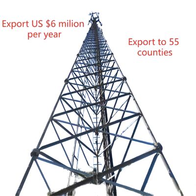 3 Legged Tubular Seamless Steel 20 30 40M Galvanized 5G Gsm Cdma Isp Telecom Tower