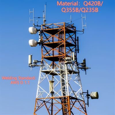 20 30 40 М 4 ноги Угловая стальная решетка Прочная 5G Wifi Cell Signal Booster Телекоммуникационная башня