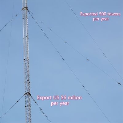 Прокатная проволока вещательная башня коррозионностойкая сталь 55м Сигнал Прибрежные регионы прочный