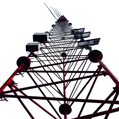 30M 55M 85M Прокатная проволока с тремя лапами, оцинкованная решетчатая сталь 5G Wifi Isp Интернет микроволновая телекоммуникационная сигнальная мачта