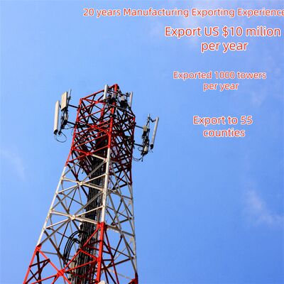 4-ногая угловая стальная башня, разработанная в соответствии со стандартами ANSI TIA и EN, обеспечивающая поддержку проектов телекоммуникационной и энергетической инфраструктуры