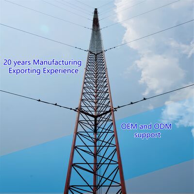 Guyed Wire Tower constructed from structural steel grades including ASTM A36 and EN10025 S355JR for superior strength and durability